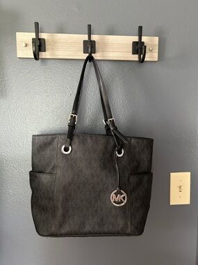 Michael Kors Jetset Black Monogram Tote